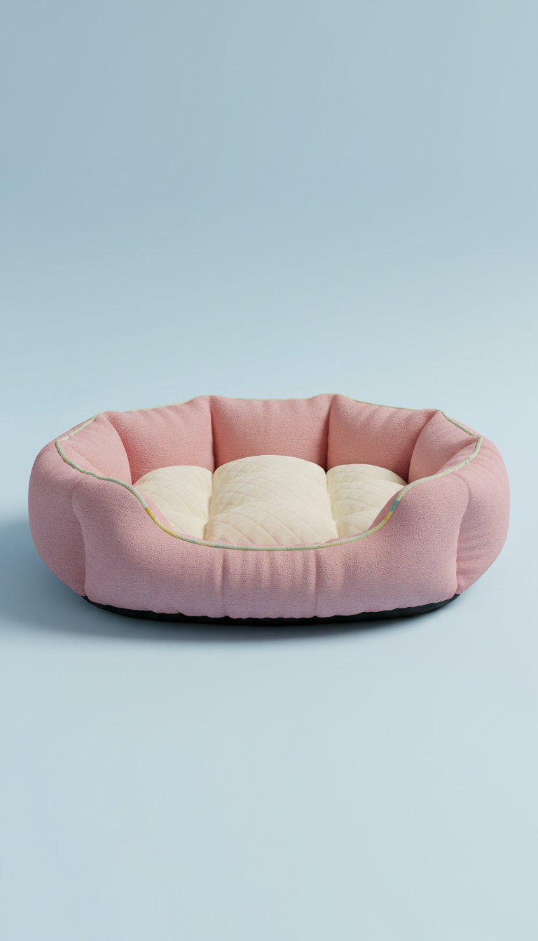 Cama acogedora de tela suave